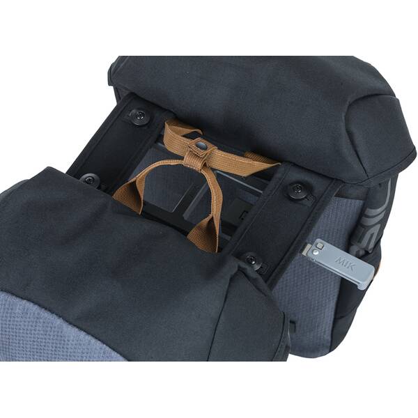 Thumbnail - BASIL Fahrrad - Doppeltasche "Miles MIK 2.0", schwarz/grau