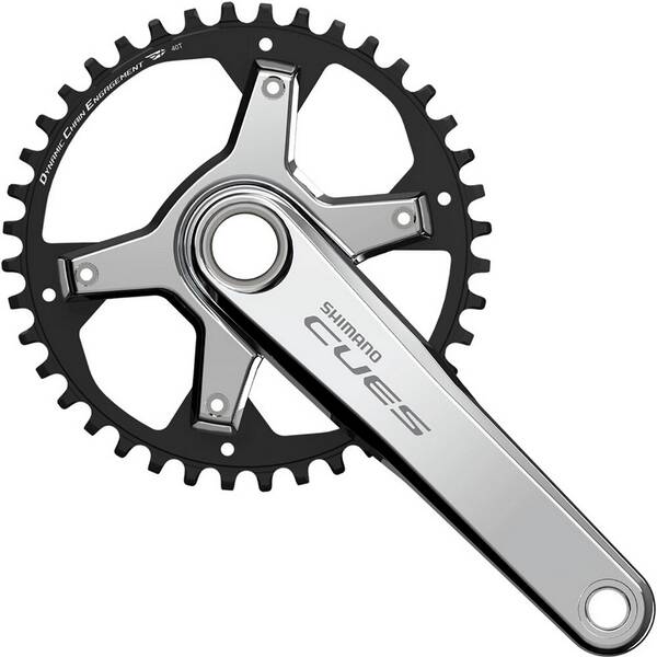 Thumbnail - SHIMANO Kurbelgarnitur CUES FC-U6030-1 "Polished Silver Edition", 10/11-fach, 40T, 175 mm