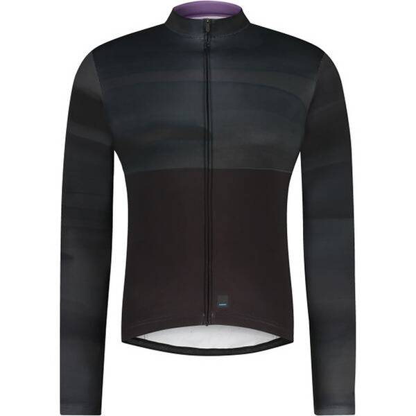 Thumbnail - SHIMANO VERTEX Long Sleeves Jersey Printed, Black/ Gray Line