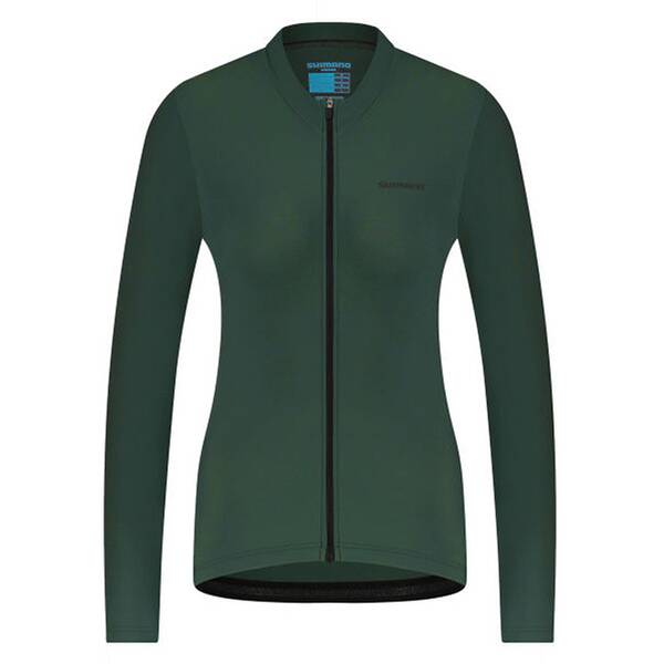 Thumbnail - SHIMANO Woman's ELEMENT Long Sleeve Jersey, Green