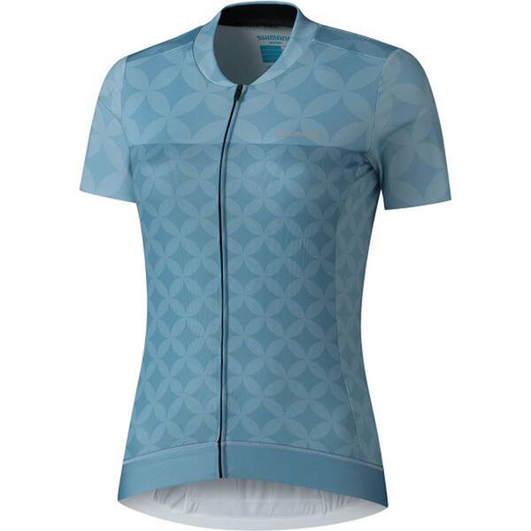 Thumbnail - SHIMANO W's SAGAMI Short Sleeve Zip Jersey, Aqua Blue