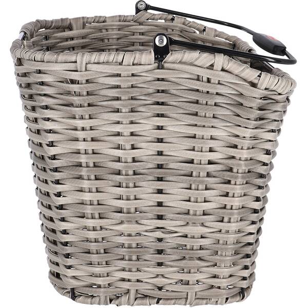 Thumbnail - KLICKFIX Vorderradkorb Structura, 34x25x27cm,schilf/grau