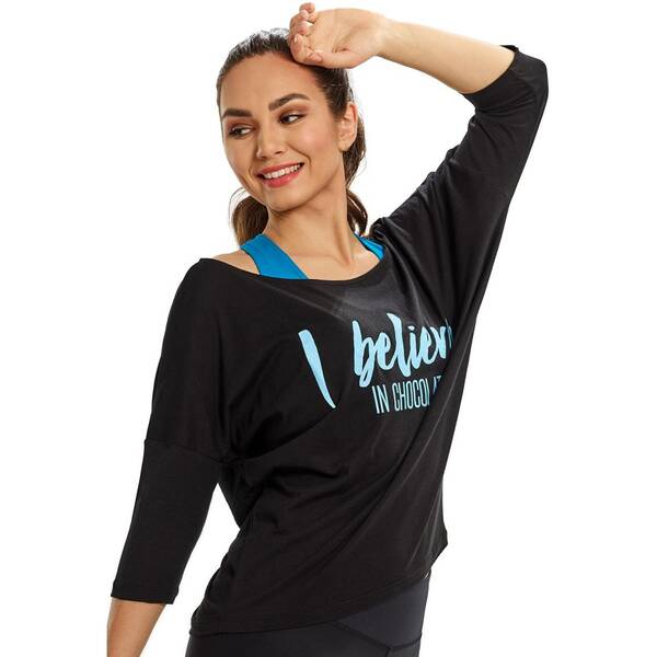 Thumbnail - WINSHAPE Damen ¾-Arm Shirt Ultra Light mit Glitzer-Aufdruck MCS001