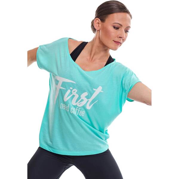 Thumbnail - WINSHAPE Damen Kurzarmshirt Ultra Light mit Glitzer-Aufdruck MCT002