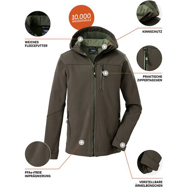 Thumbnail - KILLTEC killtec Jungen Kinder Funktionsjacke Softshelljacke