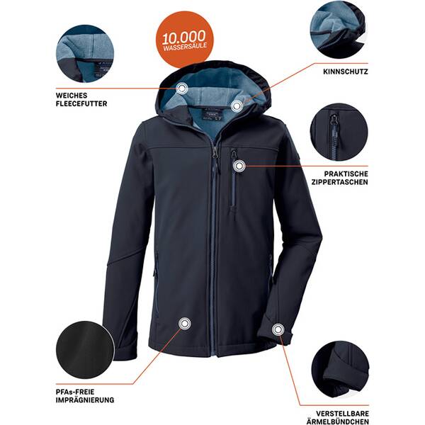 Thumbnail - KILLTEC killtec Jungen Kinder Funktionsjacke Softshelljacke