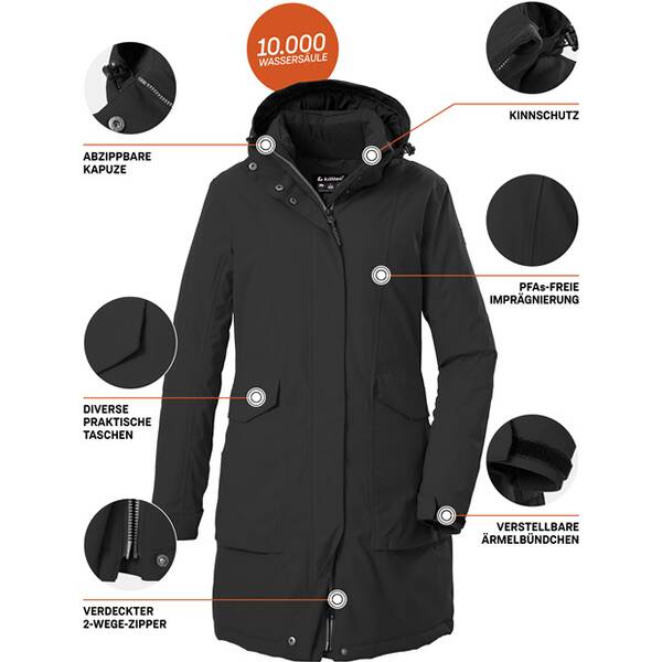 Thumbnail - KILLTEC killtec Damen Mantel Funktionsparka