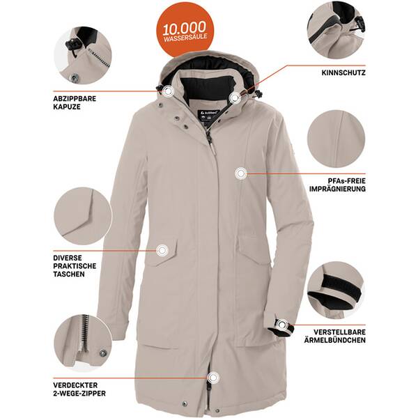 Thumbnail - KILLTEC killtec Damen Mantel Funktionsparka