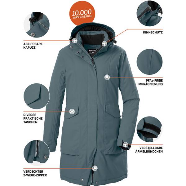 Thumbnail - KILLTEC killtec Damen Mantel Funktionsparka