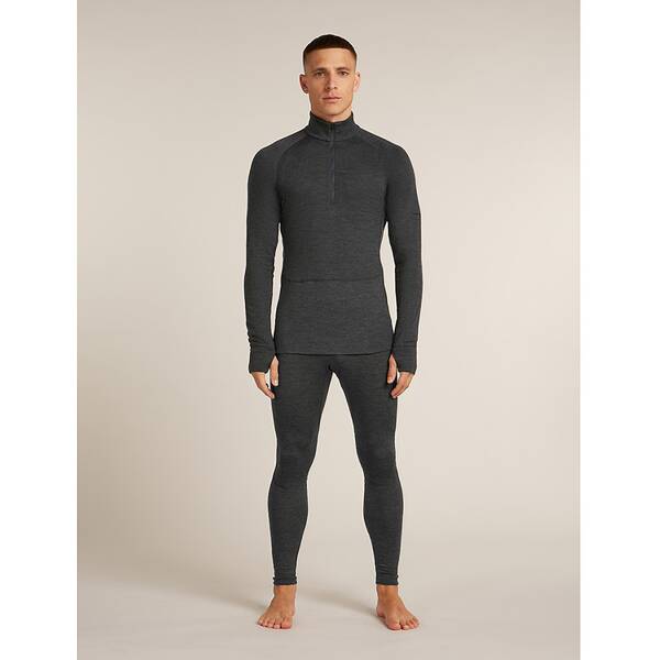 Thumbnail - ICEBREAKER Icebreaker Herren Unterhemden ku.Arm He/Uni Men Merino 260 ZoneKnit LS Half Zi
