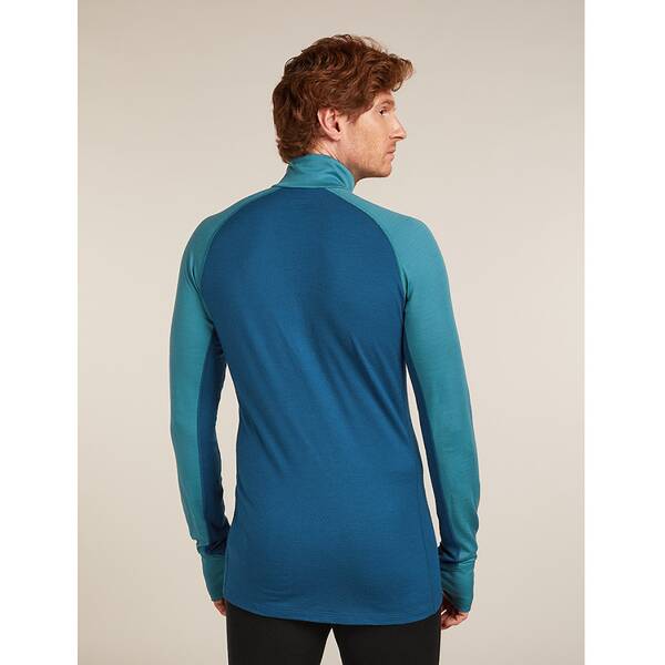 Thumbnail - ICEBREAKER Icebreaker Herren Unterhemden ku.Arm He/Uni Men Merino 200 ZoneKnit LS Half Zi