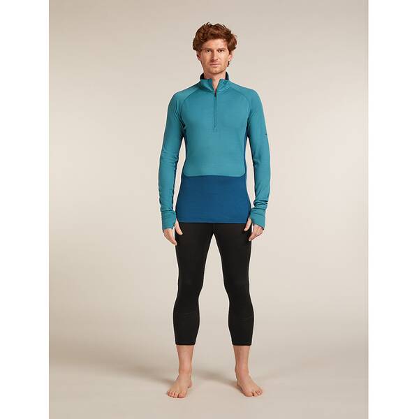 Thumbnail - ICEBREAKER Icebreaker Herren Unterhemden ku.Arm He/Uni Men Merino 200 ZoneKnit LS Half Zi