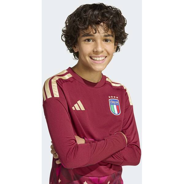 Thumbnail - ADIDAS Italy 26 Home Goalkeeper Kids Long Sleeve Jersey