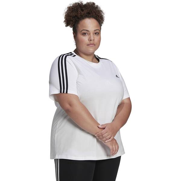 Thumbnail - ADIDAS Damen Shirt Essentials Slim 3-Streifen Große Größen