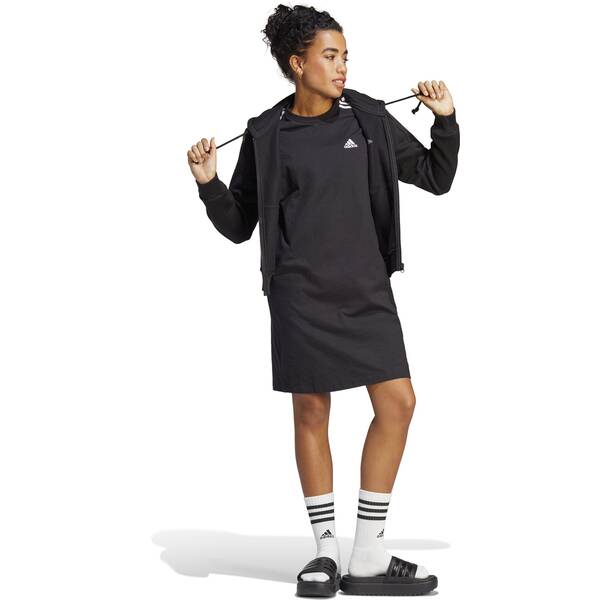 Thumbnail - ADIDAS Damen Kleid Essentials 3-Streifen Single Jersey Boyfriend -Kleid