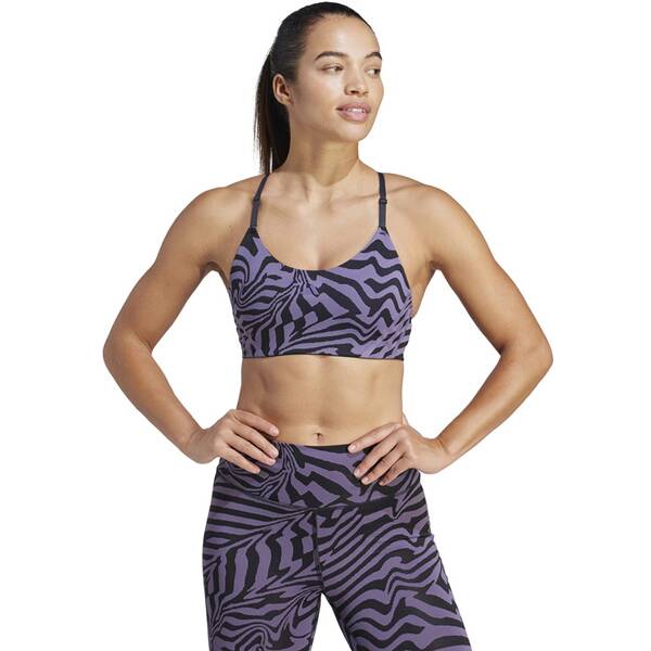 Thumbnail - ADIDAS Damen BH Aeroimpact Training Light-Support Jacquard 3-Streifen Cup A-C