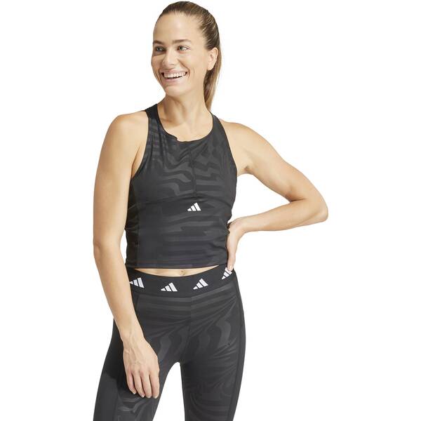 Thumbnail - ADIDAS Damen Top Techfit Printed Crop Training