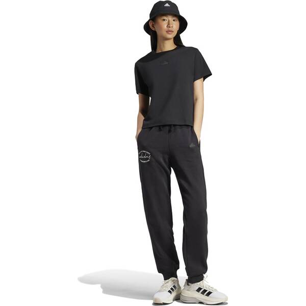 Thumbnail - ADIDAS Damen Hose Signature Graphic Print Fleece Loose