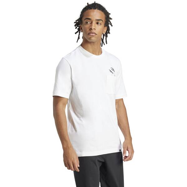 Thumbnail - ADIDAS Herren Shirt Lounge Slides Graphic Pocket