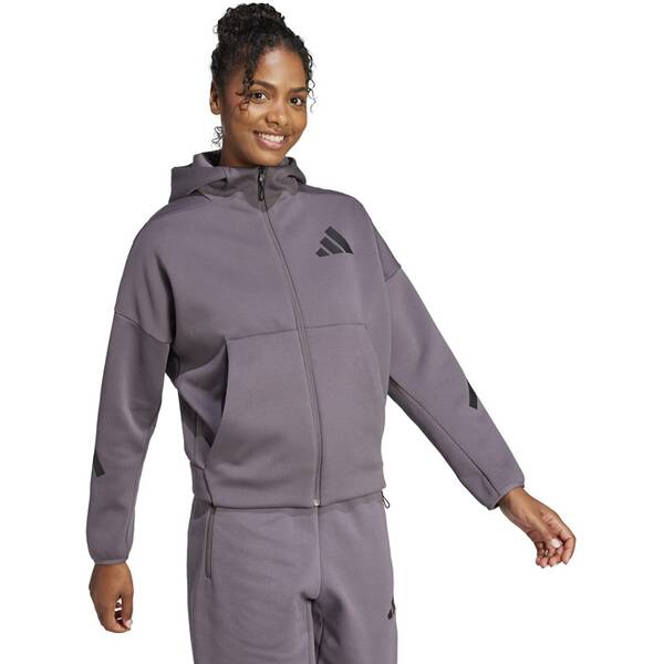 Thumbnail - ADIDAS Damen Kapuzensweat Z.N.E. Zip (extra lang)