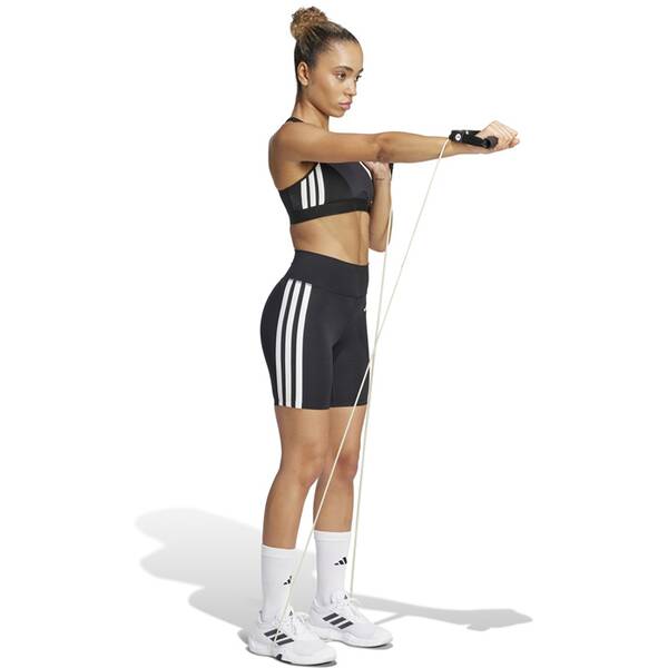 Thumbnail - ADIDAS Damen Tight Optime Essentials 3-Streifen kurze (Länge 5 Zoll)