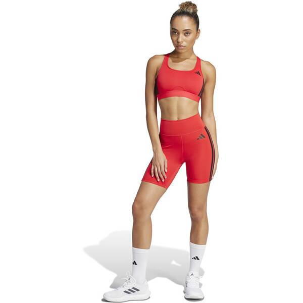 Thumbnail - ADIDAS Damen Tight Optime Essentials 3-Streifen kurze (Länge 5 Zoll)