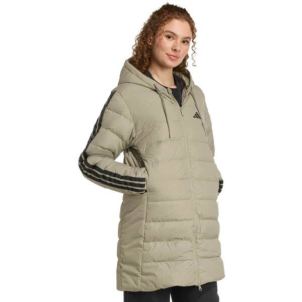 Thumbnail - ADIDAS Damen Jacke Essentials CLIMAWARM 3-Streifen Light Daunenparka mit Kapuze