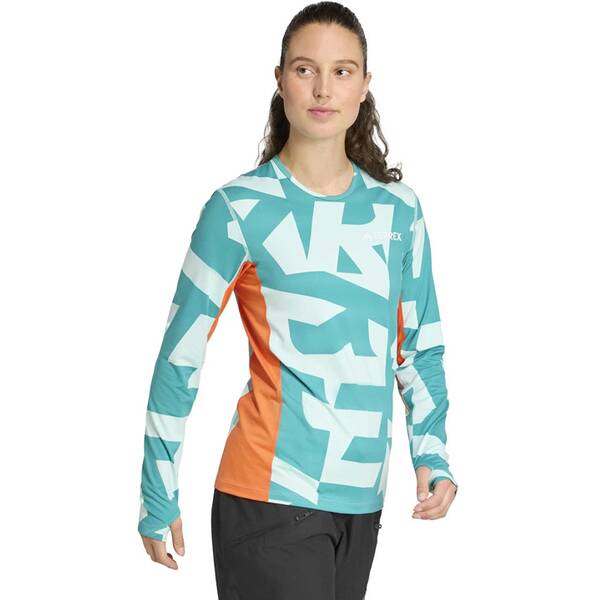 Thumbnail - ADIDAS Damen Shirt Mehrschichtige synthetische Basisschicht mit langen Ärmeln