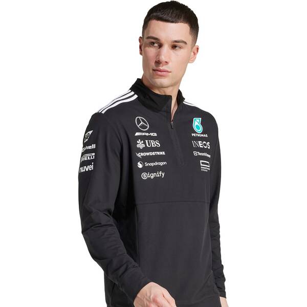 Thumbnail - ADIDAS Herren Sweatshirt MERCEDES - AMG PETRONAS FORMULA ONE TEAM QUARTER ZIP OBERTEIL