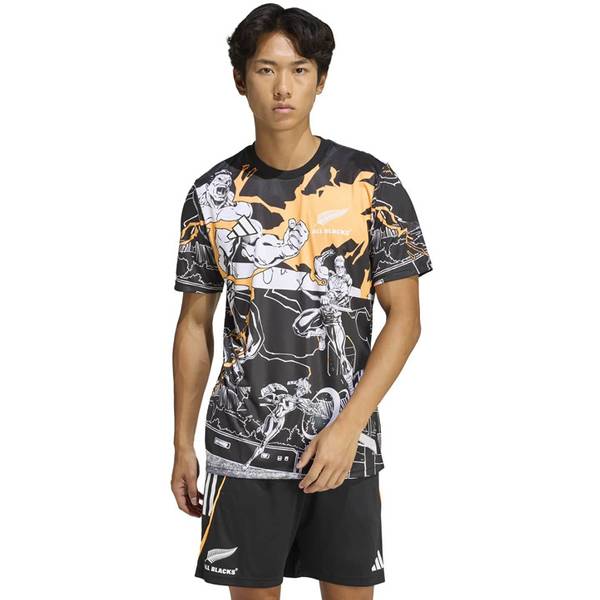 Thumbnail - ADIDAS Herren Fantrikot ALL BLACKS MARVEL CAPTAINS RUN JERSEY