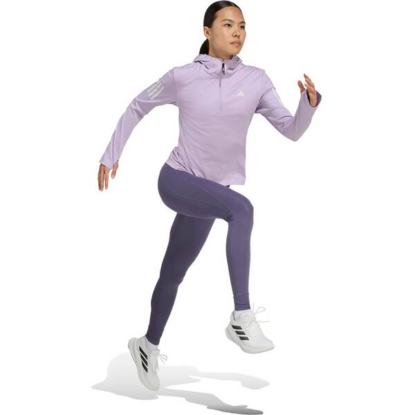 Thumbnail - ADIDAS Damen Sweatshirt Own The Run Winterized Hoodie mit halbem Reißverschluss