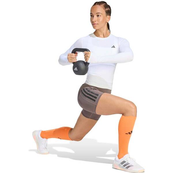 Thumbnail - ADIDAS Damen Tight Optime Workout 3-Streifen Kurze (Länge 6 Zoll)