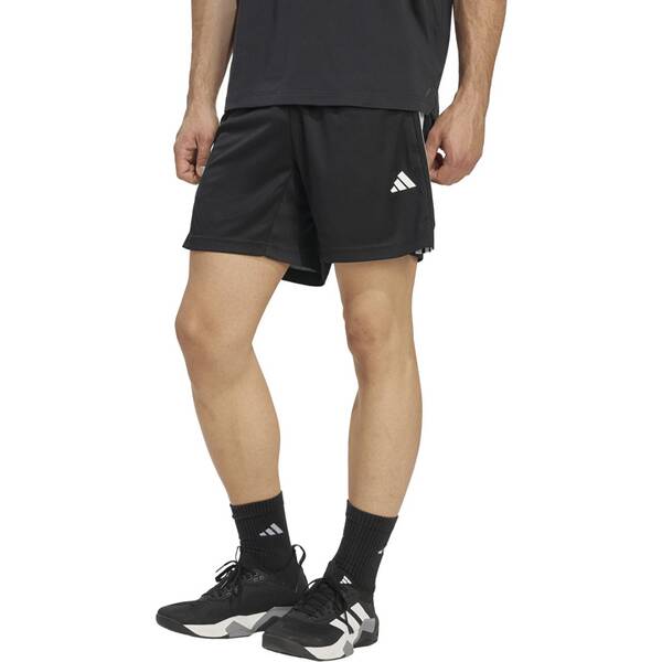 Thumbnail - ADIDAS Herren Shorts WORKOUT ESSENTIALS BASE 3-STRIPES PIQUÉ SHORT 7 IN