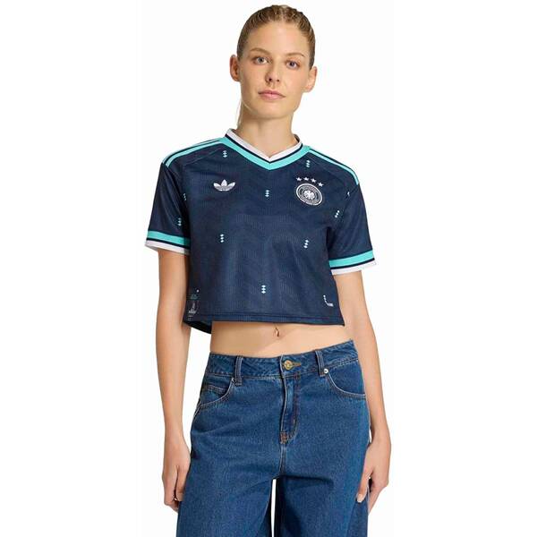 Thumbnail - ADIDAS Damen Trikot Deutschland 26 Cropped Auswärts