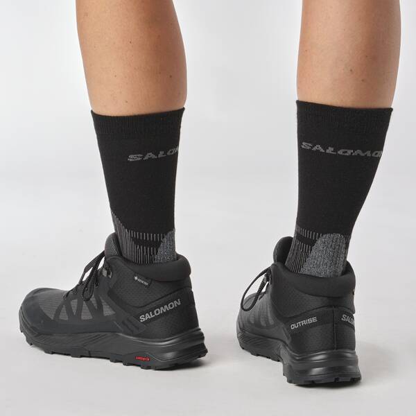 Thumbnail - SALOMON Damen Multifunktionsstiefel SHOES OUTRISE MID GTX W Black/Black/Ebon