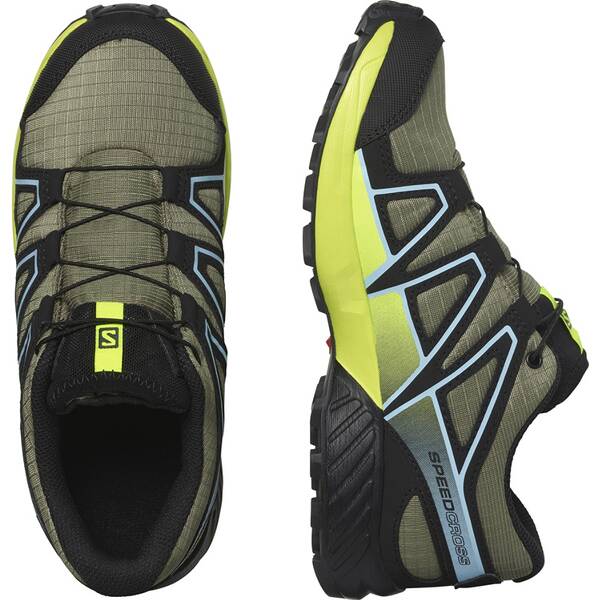 Thumbnail - SALOMON Kinder Multifunktionsschuhe SHOES SPEEDCROSS CSWP J Dlicgr/Black/Yel