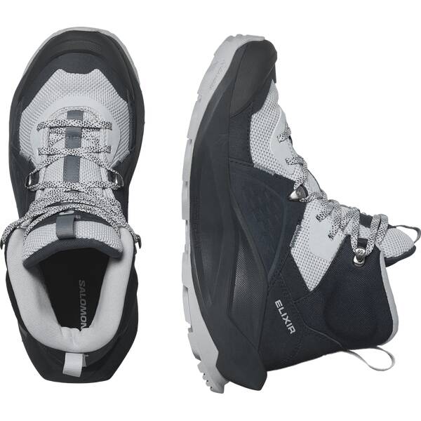 Thumbnail - SALOMON Damen Trekkingstiefel SHOES ELIXIR MID GTX W Carbon/Prlblu/Fli