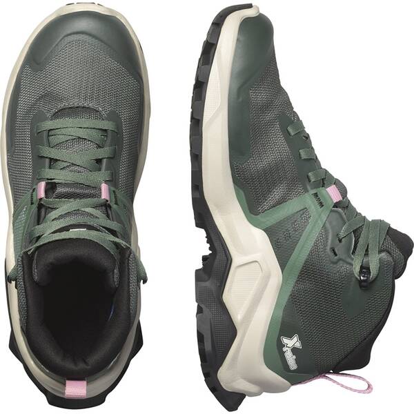 Thumbnail - SALOMON Kinder Multifunktionsstiefel SHOES X RAISE MID GTX J Ubnchi/Rainy/Pin