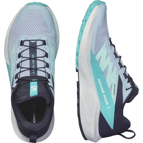 Thumbnail - SALOMON Damen Trailrunningschuhe SHOES SENSE RIDE 5 W Cashbl/Carbon/Peabl