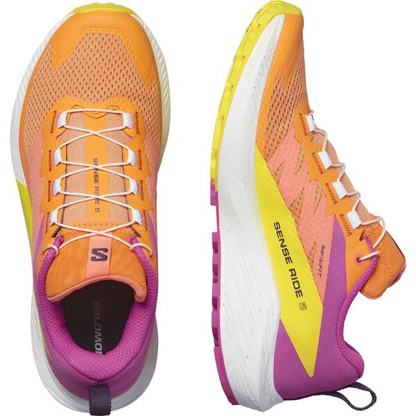 Thumbnail - SALOMON Damen Trailrunningschuhe SHOES SENSE RIDE 5 W Bparad/Wht/Sulphr