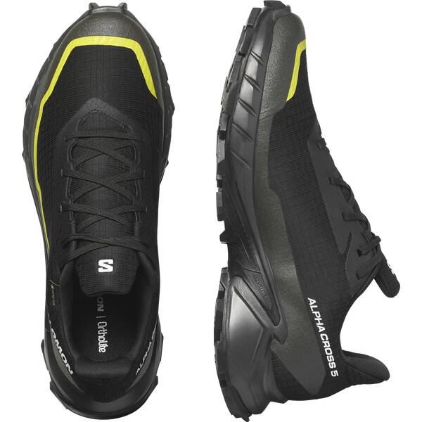 Thumbnail - SALOMON Herren Trailrunningschuhe SHOES ALPHACROSS 5 GTX Black/Peat/Sulphr