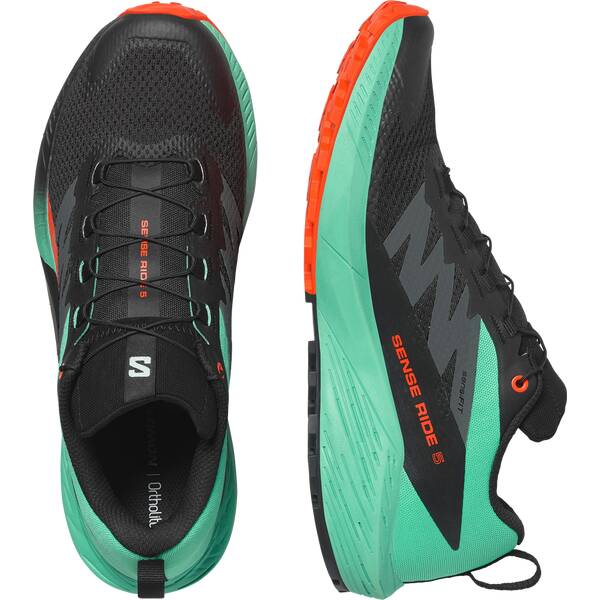 Thumbnail - SALOMON Herren Trailrunningschuhe SHOES SENSE RIDE 5 Black/Bay/Chert