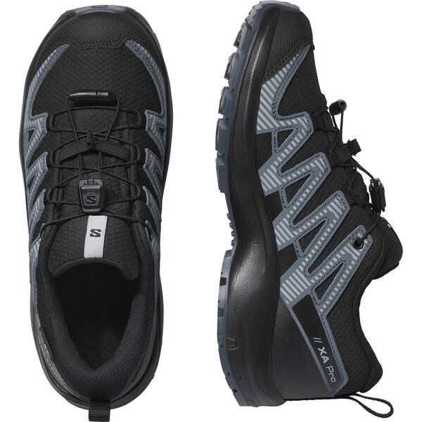 Thumbnail - SALOMON Kinder Trekkinghalbschuhe SHOES XA PRO V8 WP J Black/Turbul/Quar