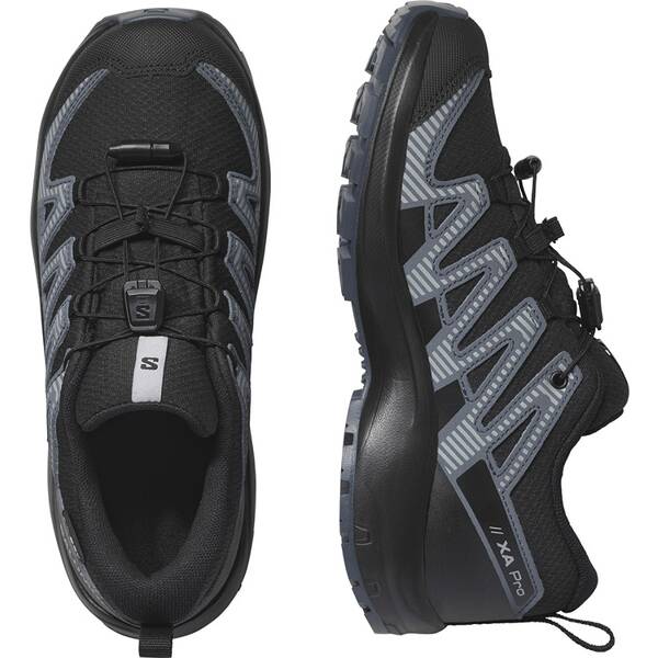 Thumbnail - SALOMON Kinder Trekkinghalbschuhe SHOES XA PRO V8 WP J Black/Turbul/Quar