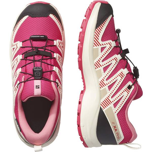 Thumbnail - SALOMON Kinder Trekkinghalbschuhe SHOES XA PRO V8 WP J Rouger/Vanila/Flami