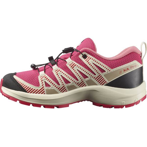 Thumbnail - SALOMON Kinder Trekkinghalbschuhe SHOES XA PRO V8 WP J Rouger/Vanila/Flami