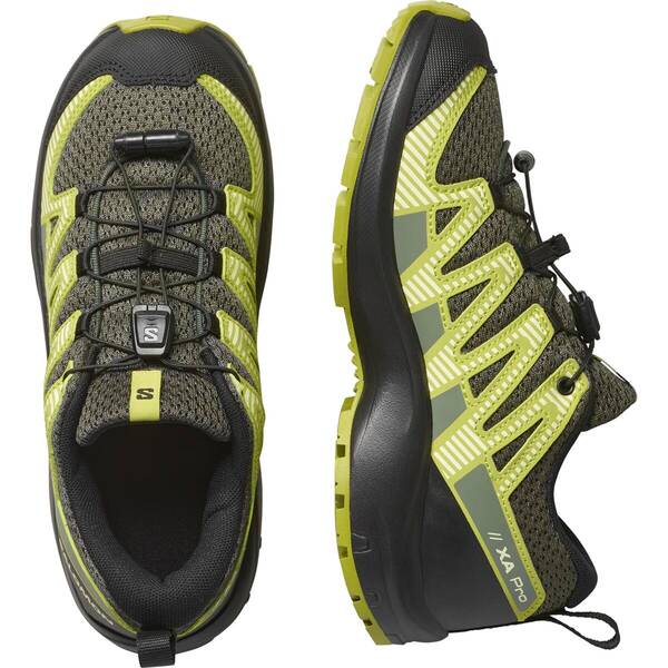 Thumbnail - SALOMON Kinder Trekkinghalbschuhe SHOES XA PRO V8 J Ubnchi/Black/Citron