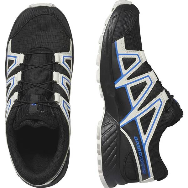 Thumbnail - SALOMON Kinder Trekkinghalbschuhe SHOES SPEEDCROSS WP J Black/Vanila/Frnch