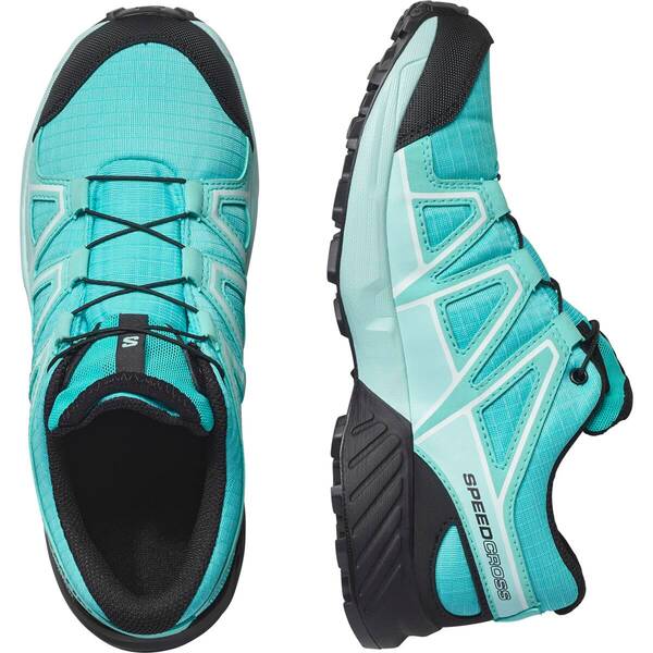 Thumbnail - SALOMON Kinder Trekkinghalbschuhe SHOES SPEEDCROSS WP J Blue Curacao/Black