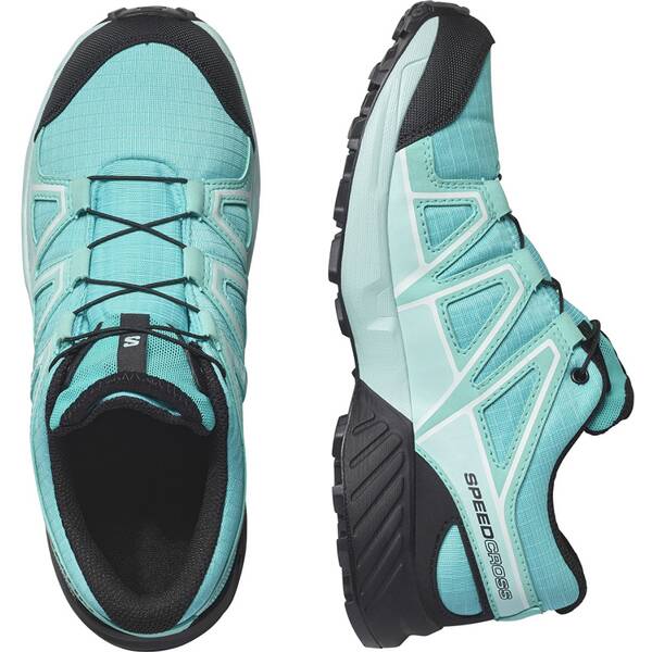 Thumbnail - SALOMON Kinder Trekkinghalbschuhe SHOES SPEEDCROSS WP J Blue Curacao/Black